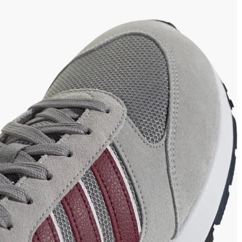 NIB Adidas Men's Run '80s Sneakers | Grey/Red | Size: 9.5